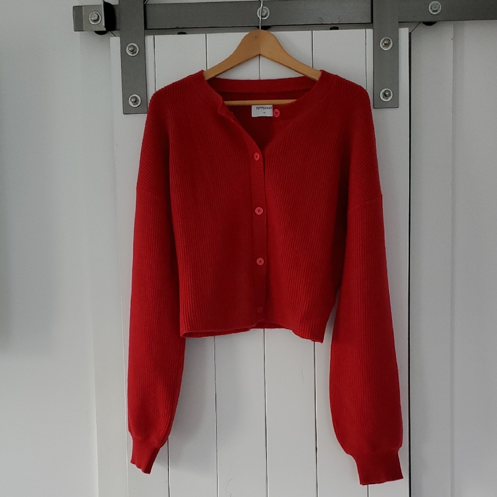 Peppermayo Scarlet Button-Up Cardigan